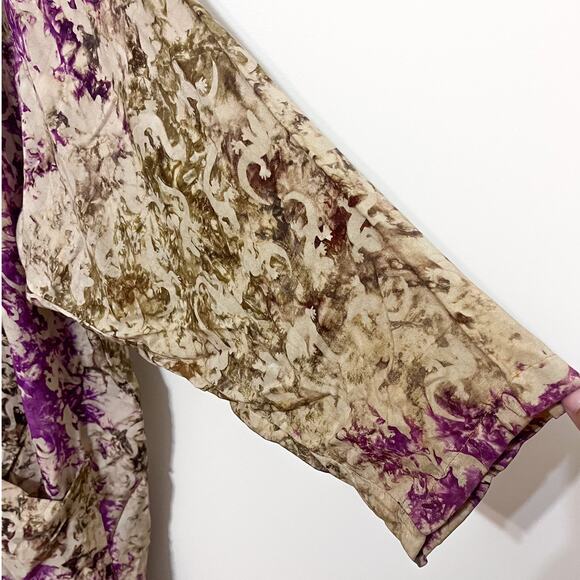 Vintage Lagenlook Boho Women Maxi Kimono Size O/S Tan Oversized Festival Hippie - Picture 6 of 10